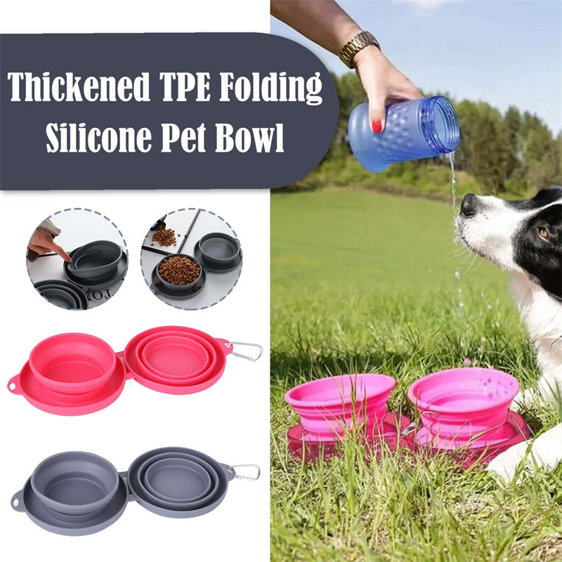 Foldable Double Bowl Pet - PetsDreamy