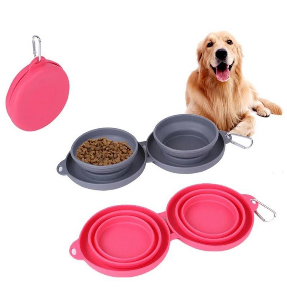 Foldable Double Bowl Pet - PetsDreamy