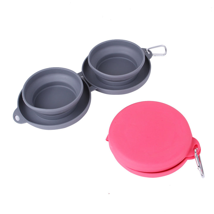 Foldable Double Bowl Pet - PetsDreamy