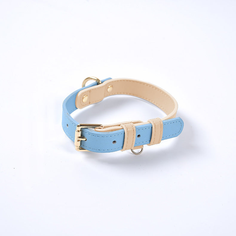 Leather Pet Dog Leash Collar Set - PetsDreamy