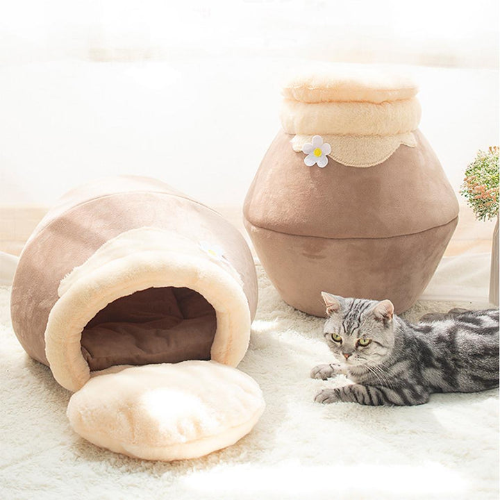 PetsDreamy™ - 3-in-1 Honey Pot Cat Bed - PetsDreamy